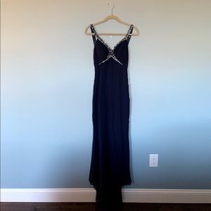Navy Faviana Couture Prom Dress Size 8